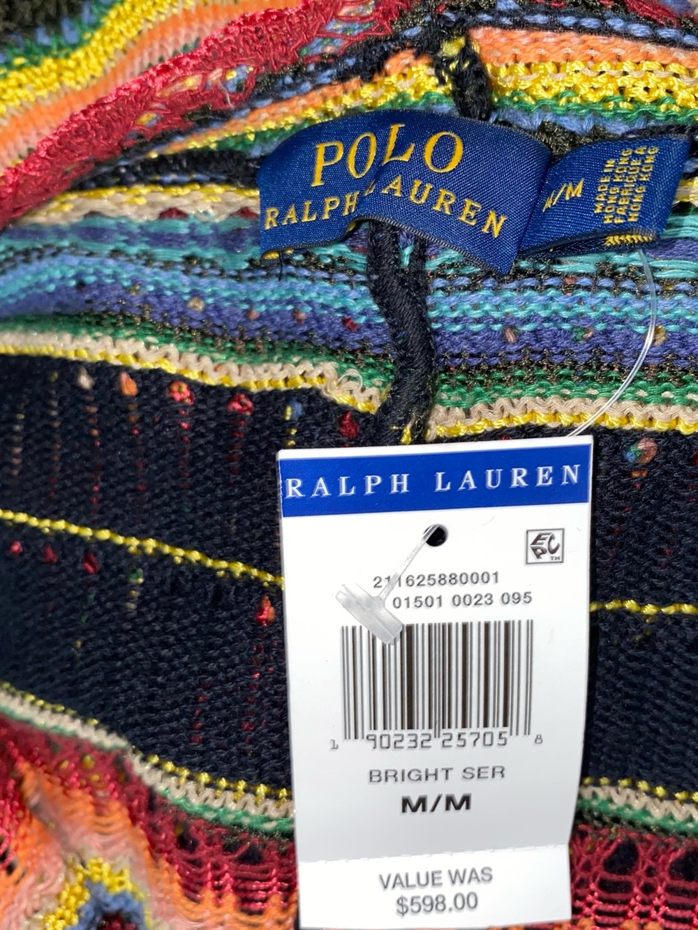 New $598 Polo Ralph Lauren Women Linen Knit Cardigan Sweater Draped M  AA22 - Picture 9 of 11